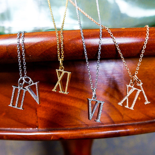 ハワイアンジュエリー ネックレス ローマ ナンバー 数字 スクロール サージカル ステンレス インスタ