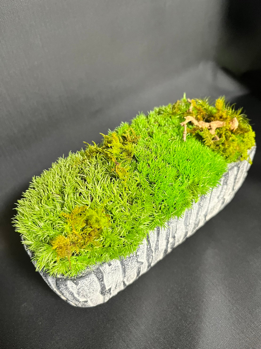 癒しの空間 苔プリザ 枝 陶器